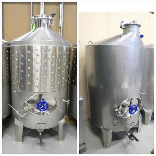 Used * 2 TANKS * 250 Gal Glycol Jacketed + 250 Gal SS Wine Cider Tanks for Fermenting