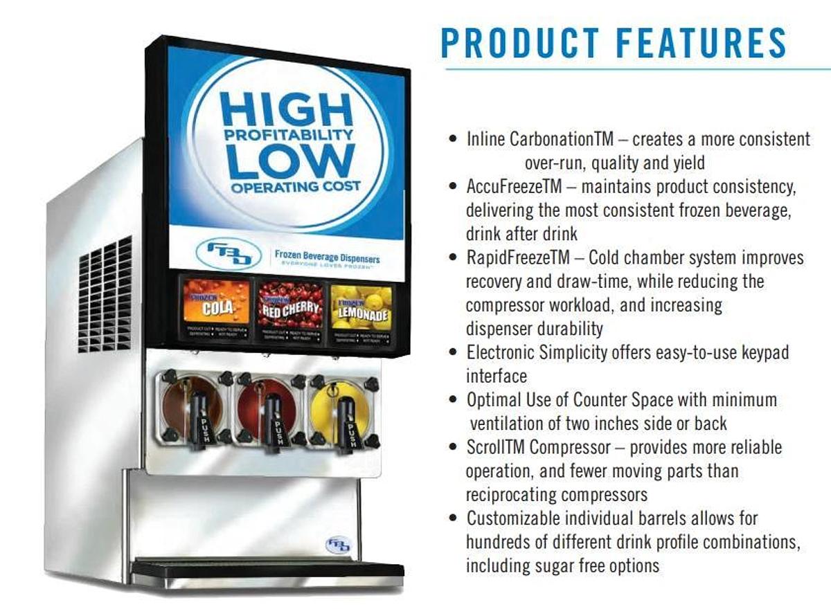 Used 3 Flavor ICEE FROZEN BEVERAGE and SLUSHY DISPENSER
